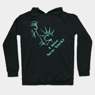 I love New York Design green Hoodie